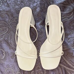 Billini White Strappy Heels Size Women's 8.5